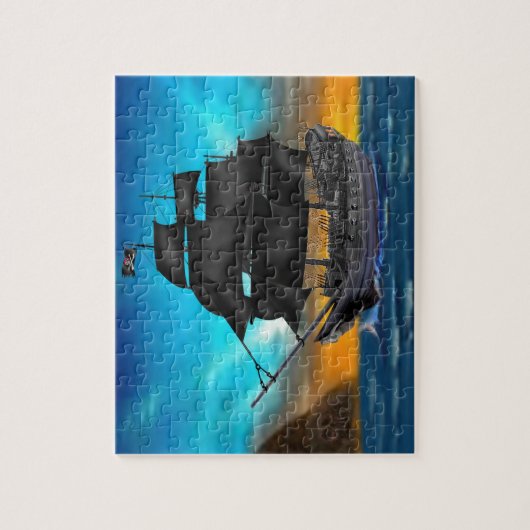 PIRATE SCHIP OP SUNSET LEGPUZZEL (Verticaal)
