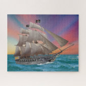 PIRATE SCHIP VAN BLACK-BEARD LEGPUZZEL (Horizontaal)