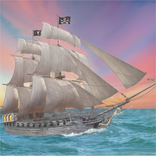 PIRATE SCHIP VAN BLACK-BEARD STICKER (Voorkant)