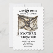 Pirate Schip Vlag Verjaardagsuitnodiging Kaart (Voorkant)