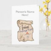 Pirate School Afstuderen Certificate Kaart (Gele Bloem)