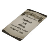 Pirate Scroll Save the Date Flexi Magnet, Brown Magneet (Linkerzijde)