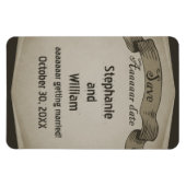 Pirate Scroll Save the Date Flexi Magnet, Brown Magneet (Horizontaal)