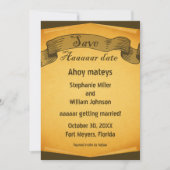 Pirate Scroll sparen de Datum uitnodigen Save The Date (Voorkant)