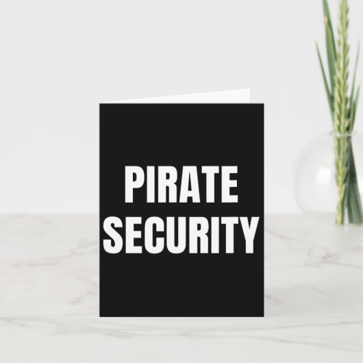 Pirate Security Mama Pap Grappig Halloween Kostuum Kaart (Voorkant)