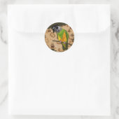 Pirate Senegal Parrot Schatkaart Ronde Sticker (Tas)