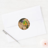 Pirate Senegal Parrot Schatkaart Ronde Sticker (Envelop)