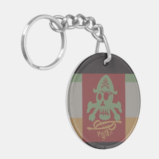 PIRATE SEVEN SKULL BY MASANSER PIXELAT SLEUTELHANGER (Voorkant Links)