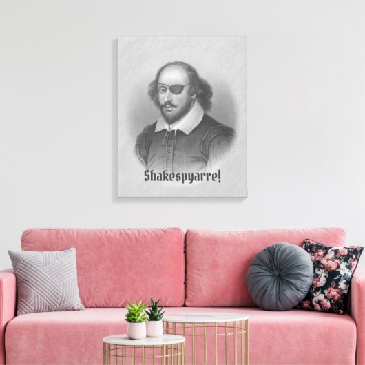 Pirate Shakespeare Canvas Afdruk (Insitu (Woonkamer))