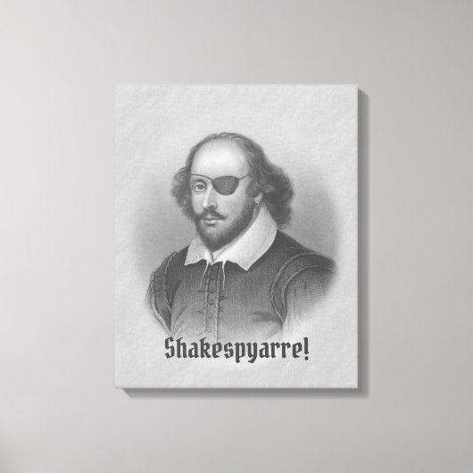 Pirate Shakespeare Canvas Afdruk (Voorkant)