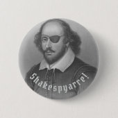 Pirate Shakespeare - Ronde Button 5,7 Cm (Voorkant)