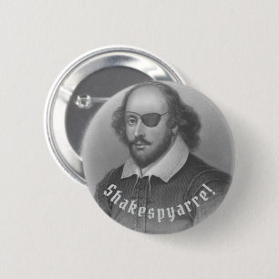 Pirate Shakespeare - Ronde Button 5,7 Cm