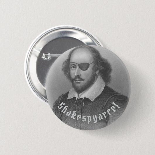 Pirate Shakespeare - Ronde Button 5,7 Cm (Voorkant /achterkant)