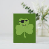 Pirate Shamrock Briefkaart (Staand voorkant)