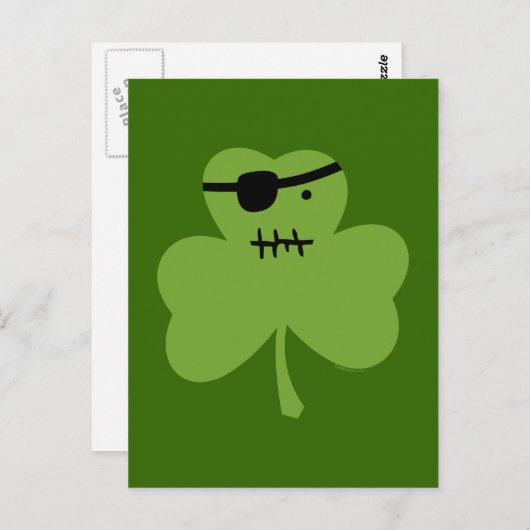 Pirate Shamrock Briefkaart (Voorkant / Achterkant)