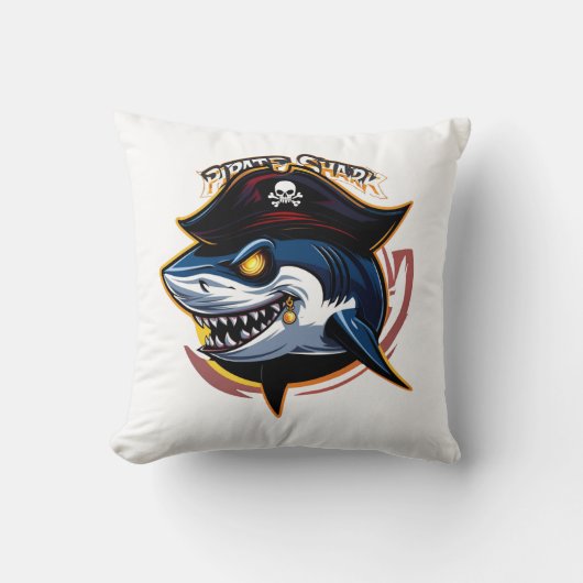 "Pirate Shark Mascot" Kussen (Voorkant)