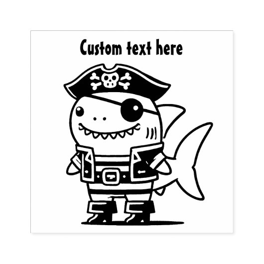 Pirate Shark Rubberstempel (Afrduk)