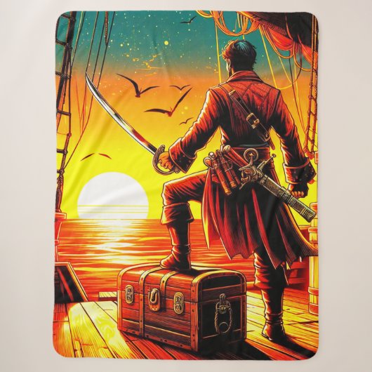 Pirate Sherpa Deken (Voorkant)