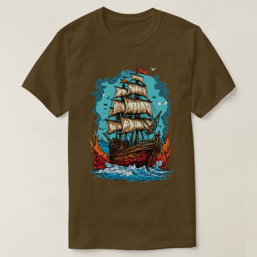 Pirate Ship 1 T-shirt (Design voorkant)