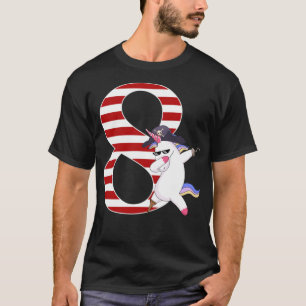 Pirate Ship 8th Birthday Boy Pirate geboorte T-shirt