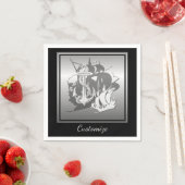 Pirate Ship & Anchor White Silhouette Napkins 2 Servetten (Insitu)