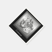 Pirate Ship & Anchor White Silhouette Napkins 2 Servetten (Hoek)