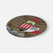 Pirate Ship and Wood Planks Papieren Bordje (Gekanteld)