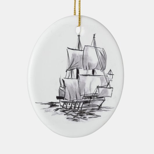 Pirate Ship Art Ornament (Rechts)