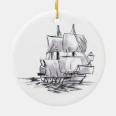 Pirate Ship Art Ornament (Achterkant)