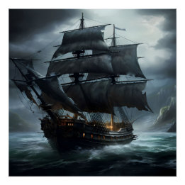 Pirate Ship Art Series - Eerste editie #10 Perfect Poster