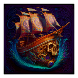 Pirate Ship Art Series - Eerste editie #14 Perfect Poster