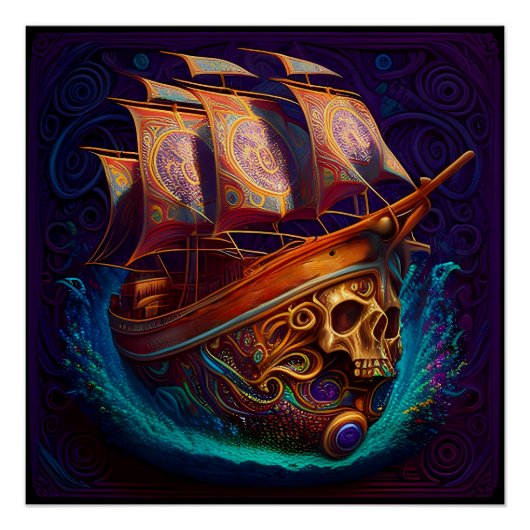 Pirate Ship Art Series - Eerste editie #14 Perfect Poster (Voorkant)