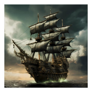 Pirate Ship Art Series - Eerste editie #15 Perfect Poster