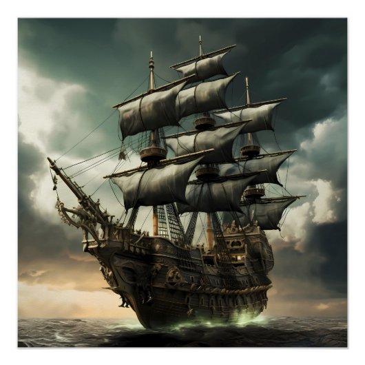 Pirate Ship Art Series - Eerste editie #15 Perfect Poster (Voorkant)