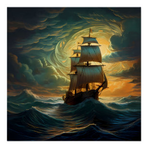 Pirate Ship Art Series - Eerste editie #16 Perfect Poster