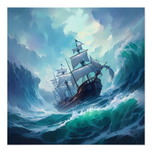 Pirate Ship Art Series - Eerste editie #17 Perfect Poster (Voorkant)