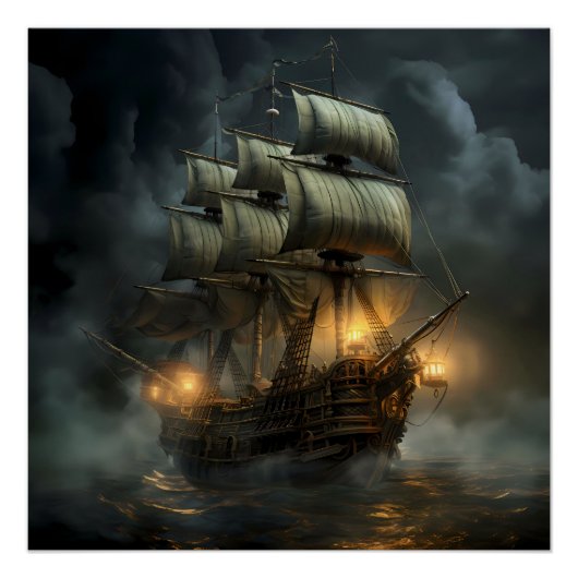 Pirate Ship Art Series - Eerste editie #18 Perfect Poster (Voorkant)