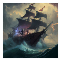 Pirate Ship Art Series - Eerste editie #1 Perfect Poster
