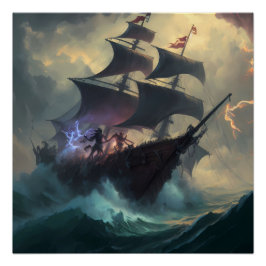 Pirate Ship Art Series - Eerste editie #1 Perfect Poster
