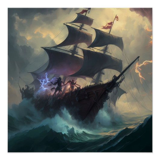 Pirate Ship Art Series - Eerste editie #1 Perfect Poster (Voorkant)