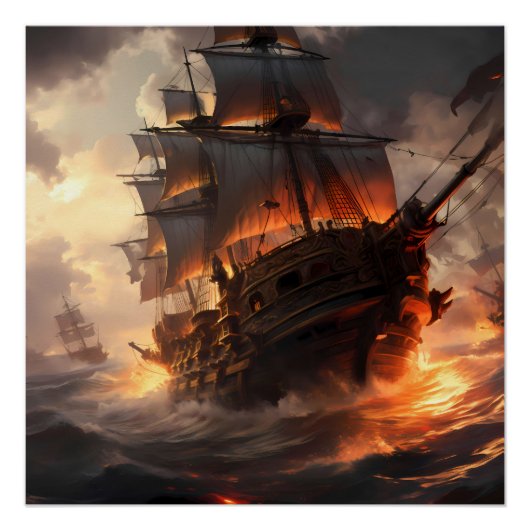 Pirate Ship Art Series - Eerste editie #20 Perfect Poster (Voorkant)
