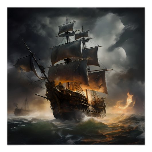 Pirate Ship Art Series - Eerste editie #22 Perfect Poster (Voorkant)