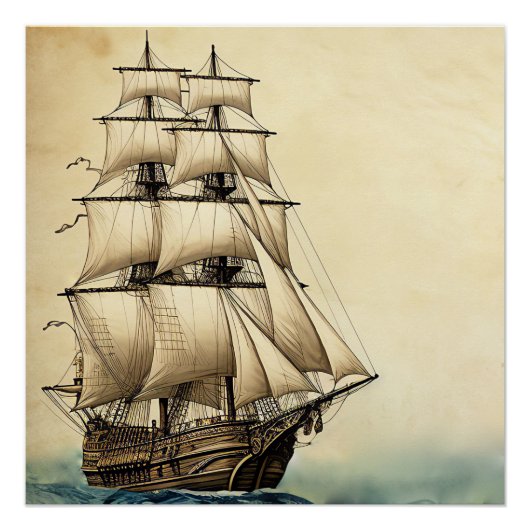Pirate Ship Art Series - Eerste editie #24 Perfect Poster (Voorkant)