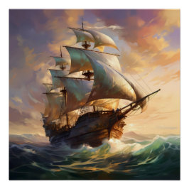 Pirate Ship Art Series - Eerste editie #33 Perfect Poster