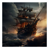 Pirate Ship Art Series - Eerste editie #38 Perfect Poster (Voorkant)