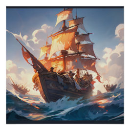 Pirate Ship Art Series - Eerste editie #39 Perfect Poster