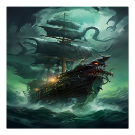 Pirate Ship Art Series - Eerste editie #3 Perfect Poster