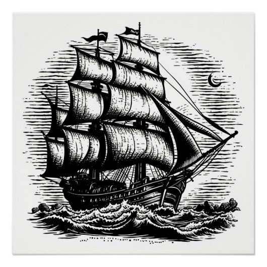 Pirate Ship Art Series - Eerste editie #40 Perfect Poster (Voorkant)
