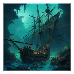 Pirate Ship Art Series - Eerste editie #9 Perfect Poster