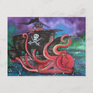 Pirate Ship Attack Briefkaart